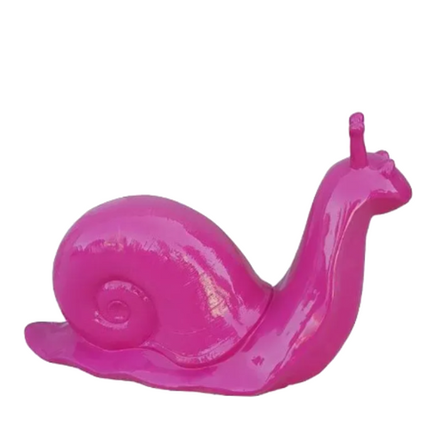 Statue de Snail en Résine - 100cm - Couleur Fuchsia Éclatante