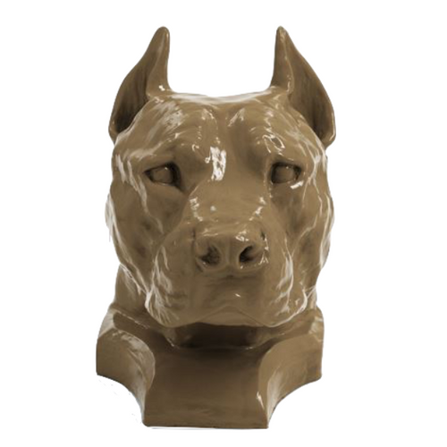 Statue Résine Chien Staff Bull - 35cm - Couleur Marron