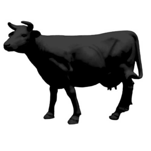 Statue Vache Animaux Resine - 225cm - Noir