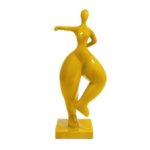 Statue Femme Nana Oeuvre Resine - 135cm - Jaune