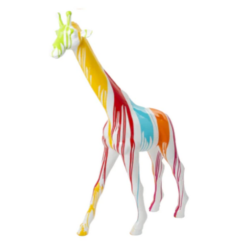 Statue Girafe Animaux Resine - 150cm - Multi Coulure Blanc