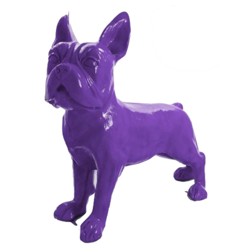 Statue Chien Bouledogue Francais Animaux Resine - 180cm - Violet