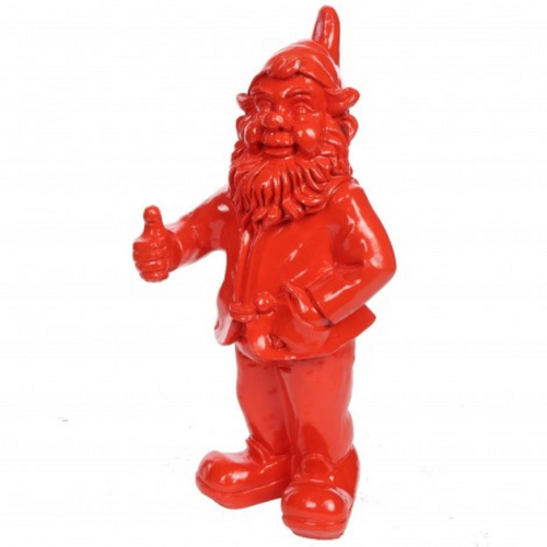 Statue de Nain en Résine - 30 cm - Rouge Élégant