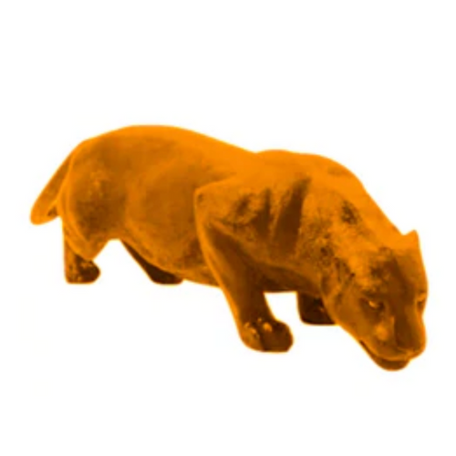 Statue Panthere Animaux Resine - 140cm - Orange