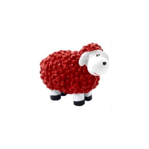 Statue de Mouton en Résine - 40cm - Couleur Rouge