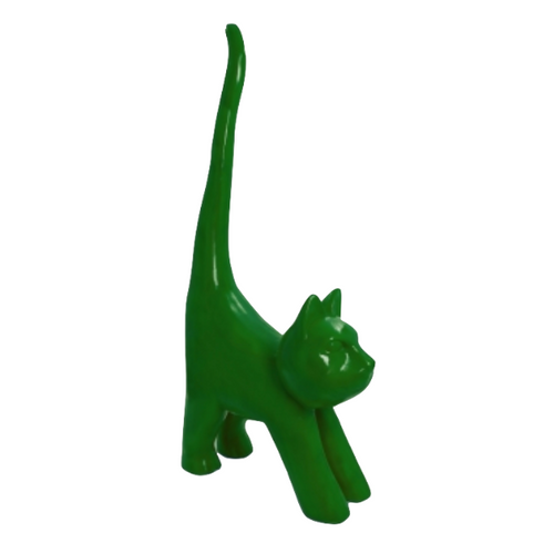 Statue Chat Animaux Resine - 205cm - Vert