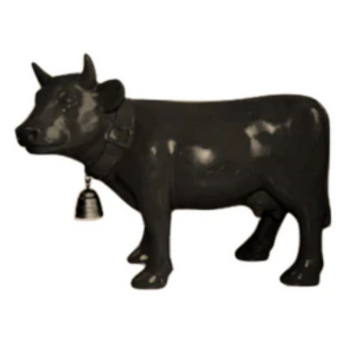 Statue Vache Animaux Resine - 110cm - Noir