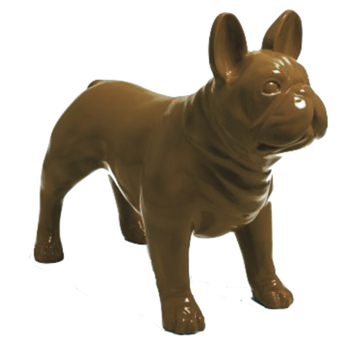 Statue Résine de Bouledogue Français - 80cm - Couleur Marron