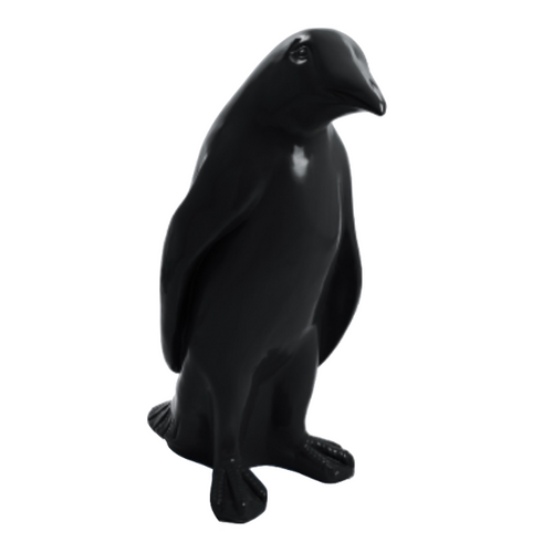 Statue Décorative de Pingouin en Résine - 120cm - Noir