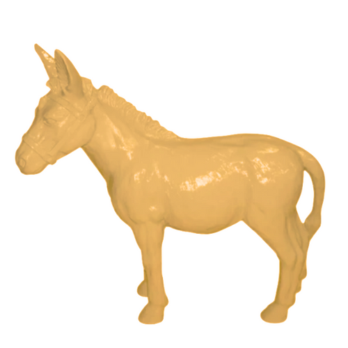 Statue en Résine d'Ane Exotique - 95cm - Couleur Jaune