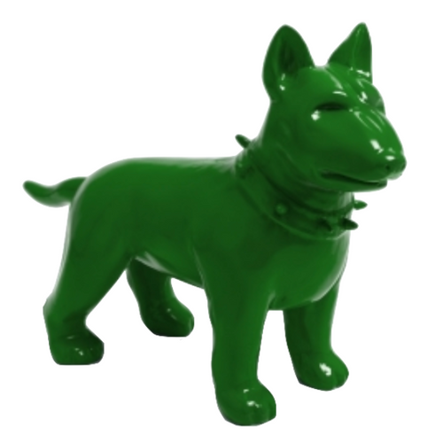 Statue Résine Chien Bull Terrier - 60 cm - Décoration Exotique