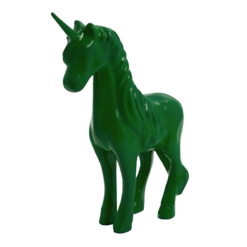 Statue Licorne Équestre en Résine - 50cm - Couleur Émeraude