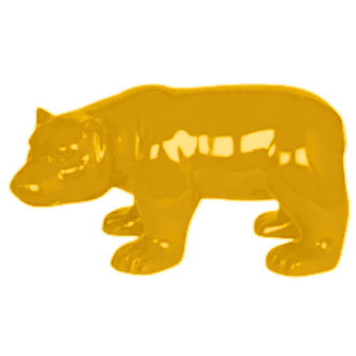 Statue Ours Animaux Resine - 100cm - Jaune