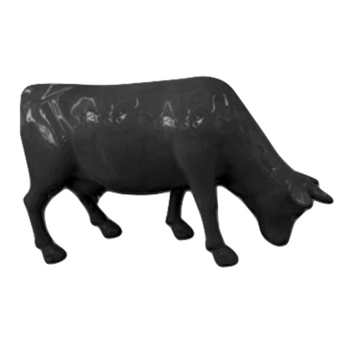 Statue Vache Tête Basse Animaux Resine - 225cm - Noir