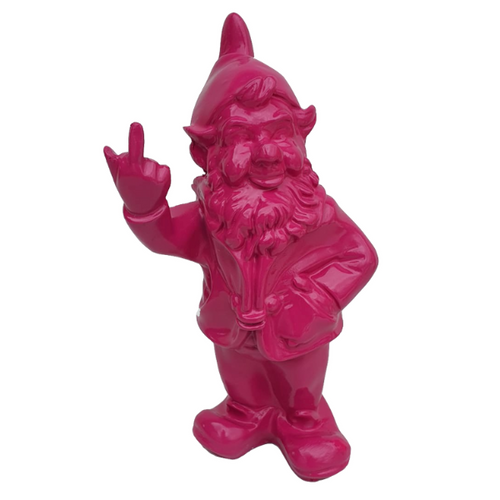 Statue de Nain en Résine - 33 cm - Fuchsia Éclatant