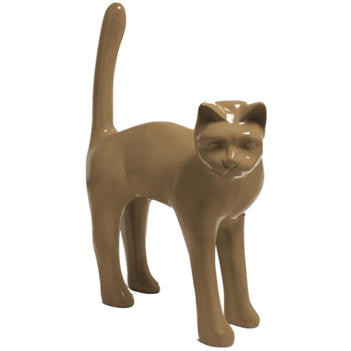 Statue de Chat en Résine - 105 cm - Couleur Marron