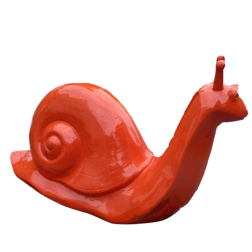 Statue Géante d'Escargot en Résine - 100cm - Rouge Exotique