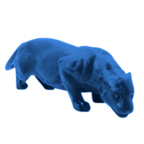 Statue Panthere Animaux Resine - 140cm - Bleu Nuit