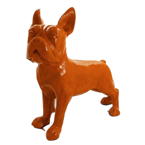 Statue Chien Bouledogue Francais Animaux Resine - 180cm - Orange