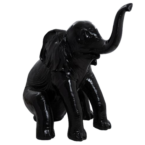 Statue Elephant Animaux Resine - 140cm - Noir