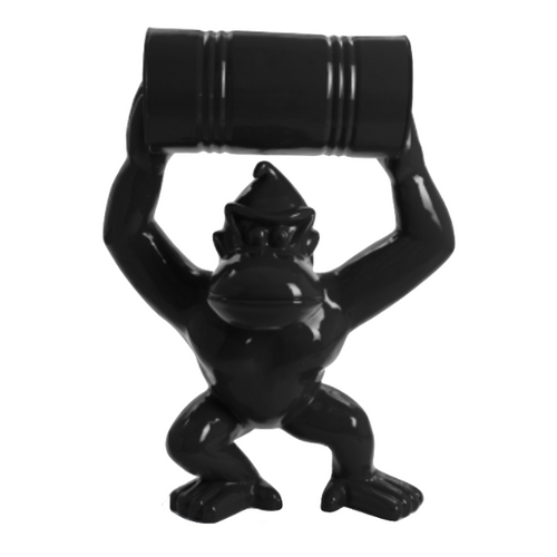 Statue Gorille Kong Animaux Resine - 120cm - Noir