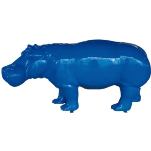 Statue Hippopotame Animaux Resine - 180cm - Bleu