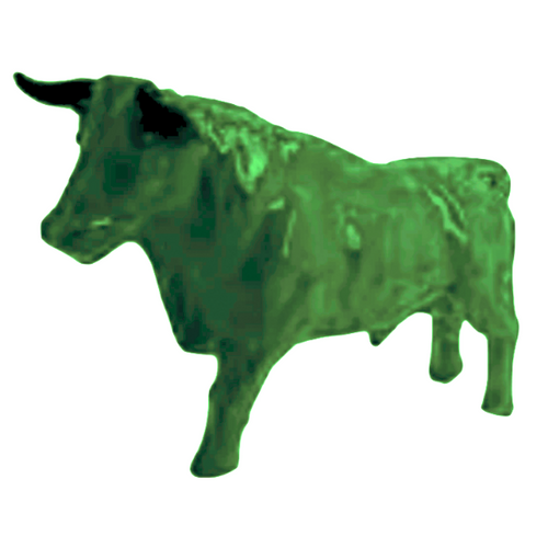 Statue Taureau Animaux Resine - 100cm - Vert