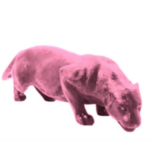 Statue Panthere Animaux Resine - 140cm - Rose Clair