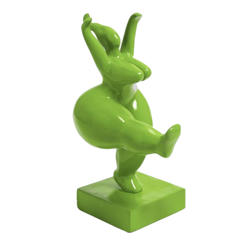 Statue Femme Nana Oeuvre Resine - 55cm - Vert Pomme