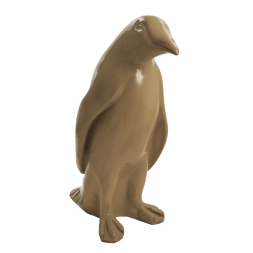 Statue de Pingouin en Résine - 120cm - Finition Marron Élégante