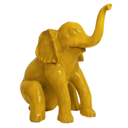 Statue Elephant Animaux Resine - 140cm - Jaune