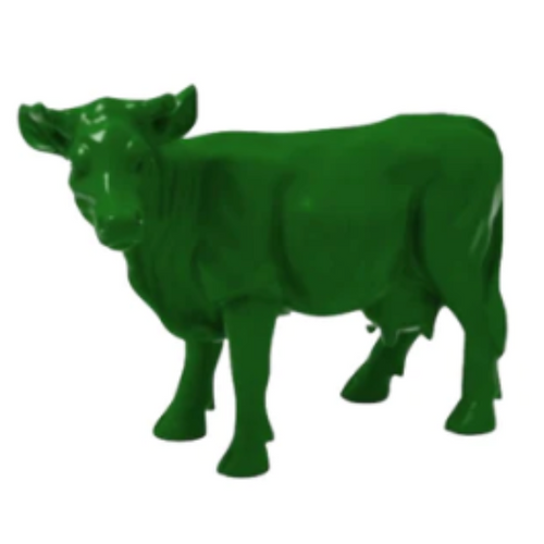 Statue Vache Animaux Resine - 50cm - Vert