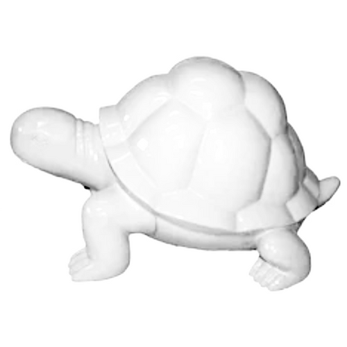 Statue Tortue Animaux Resine - 45cm - Blanc