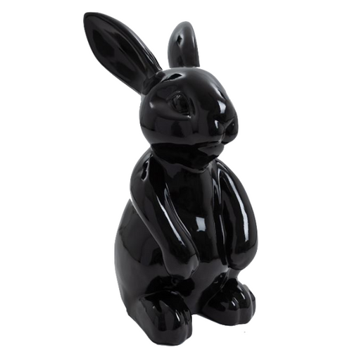 Statue de Lapin en Résine - 60 cm - Couleur Noire