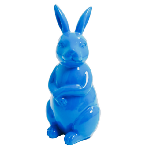 Statue de Lapin en Résine - 35 cm - Couleur Ciel Bleu