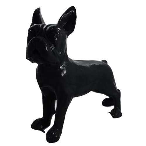 Statue Monumentale Bouledogue Français en Résine - 180cm - Noir