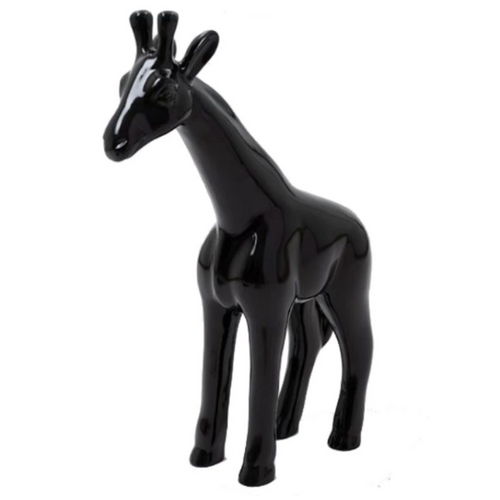 Statue de Girafe en Résine - 110cm - Noir Élegante