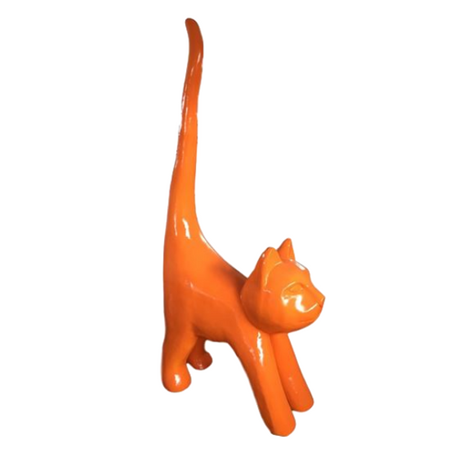 Statue Chat Animaux Resine - 205cm - Orange