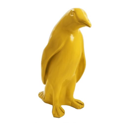 Statue de Pingouin en Résine - 120cm - Couleur Jaune