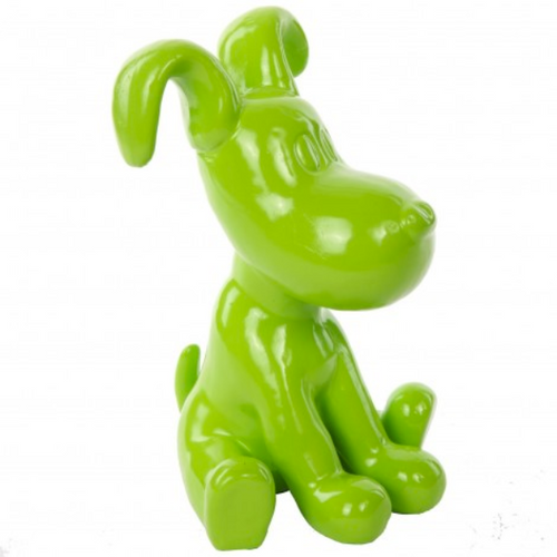 Statue Chien Snoopy Animaux Resine - 30cm - Vert Pomme