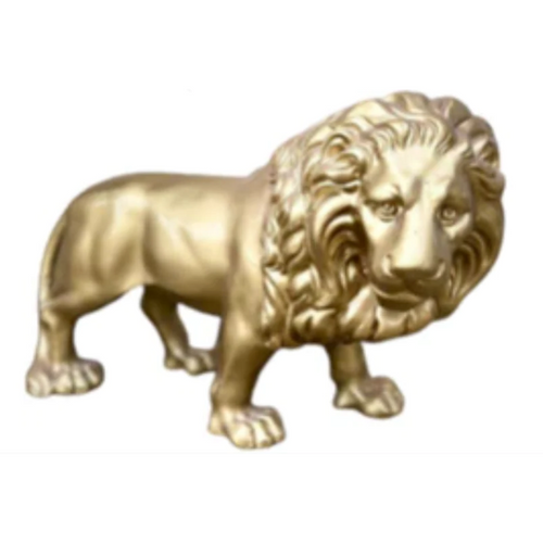 Statue Lion Animaux Resine - 190cm - Doré