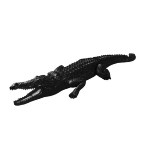 Statue Décorative Crocodile en Résine - 320cm - Couleur Noire