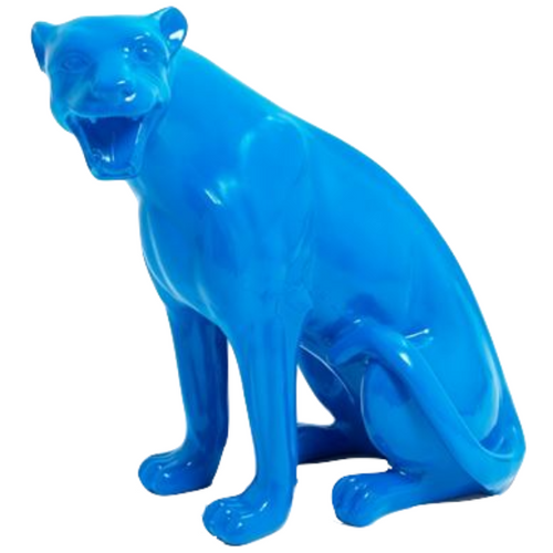 Statue de Panthère en Résine – 75 cm – Couleur Bleue