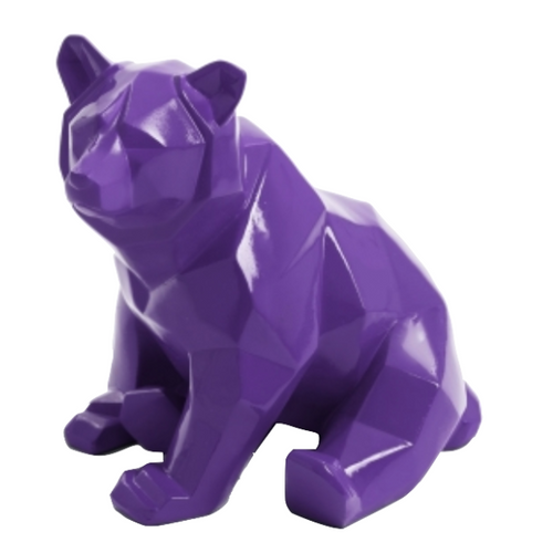 Statue de Résine Ours Exotique - 30cm - Couleur Violet