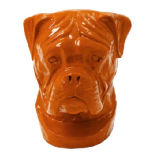 Statue Chien Boxer Animaux Resine - 35cm - Orange