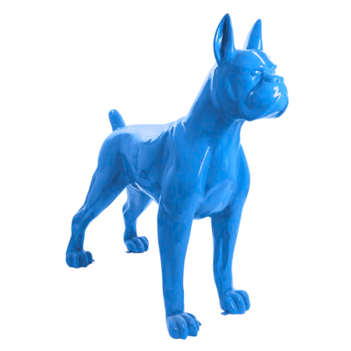 Statue Chien Boxer Animaux Resine - 180cm - Bleu