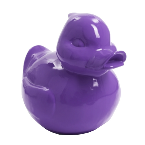 Statue Décorative de Canard en Résine - 45cm - Couleur Violet