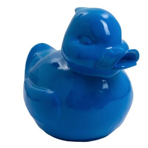 Statue Décorative de Canard en Résine - 45cm - Couleur Bleu Nuit