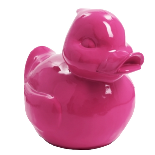 Statue Décorative de Canard en Résine - 45 cm - Fuchsia