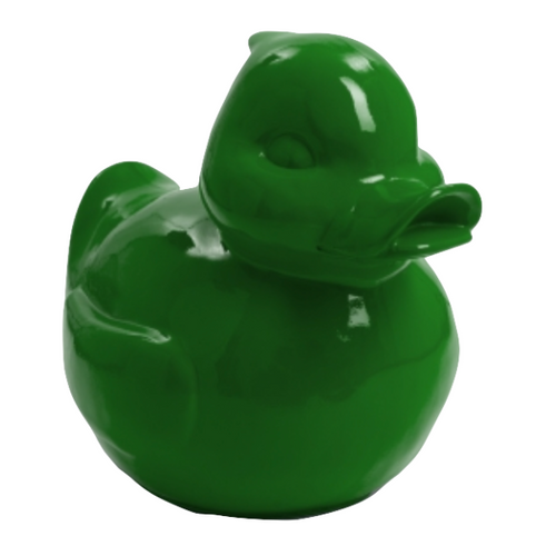 Statue de Canard en Résine - 45 cm - Décoration Animale Verte